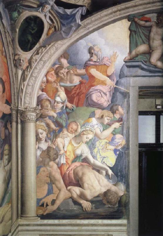 Agnolo Bronzino Mose strikes water out of the rock fresco in the chapel of the Eleonora of Toledo china oil painting image